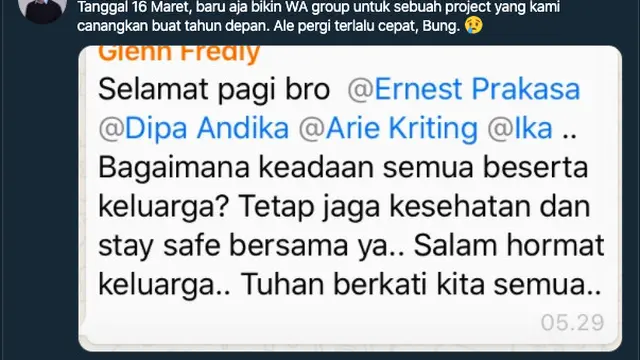 Unggahan Ernest Prakasa