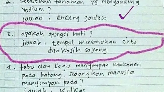 Jawaban Polos Ujian Sekolah