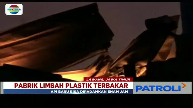 Pabrik Limbah Plastik di Malang Terbakar Akibat Korsleting Listrik