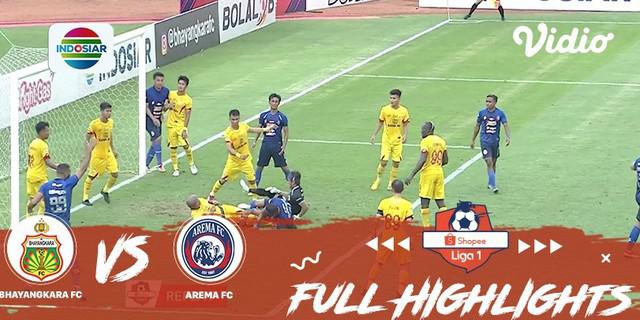 VIDEO: Highlights Liga 1 2019, Bhayangkara FC Vs Arema FC 1-0