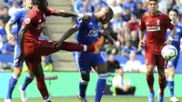 Aksi Sadio Mane saat Liverpool menang lawan Leicester City  (AP Photo/Rui Vieira)