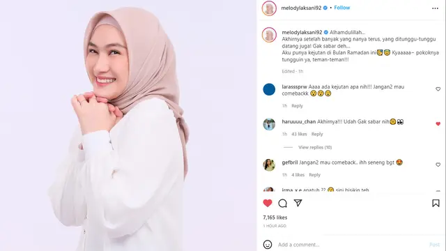 Postingan Melody.