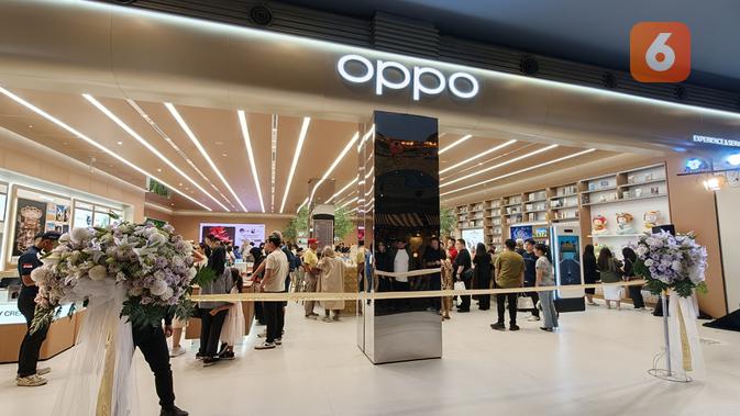 Oppo Gandaria City Dirombak Total, Kini Jadi Ruang Nongkrong Sekaligus Belanja Gadget. (Liputan6.com/ Yuslianson)