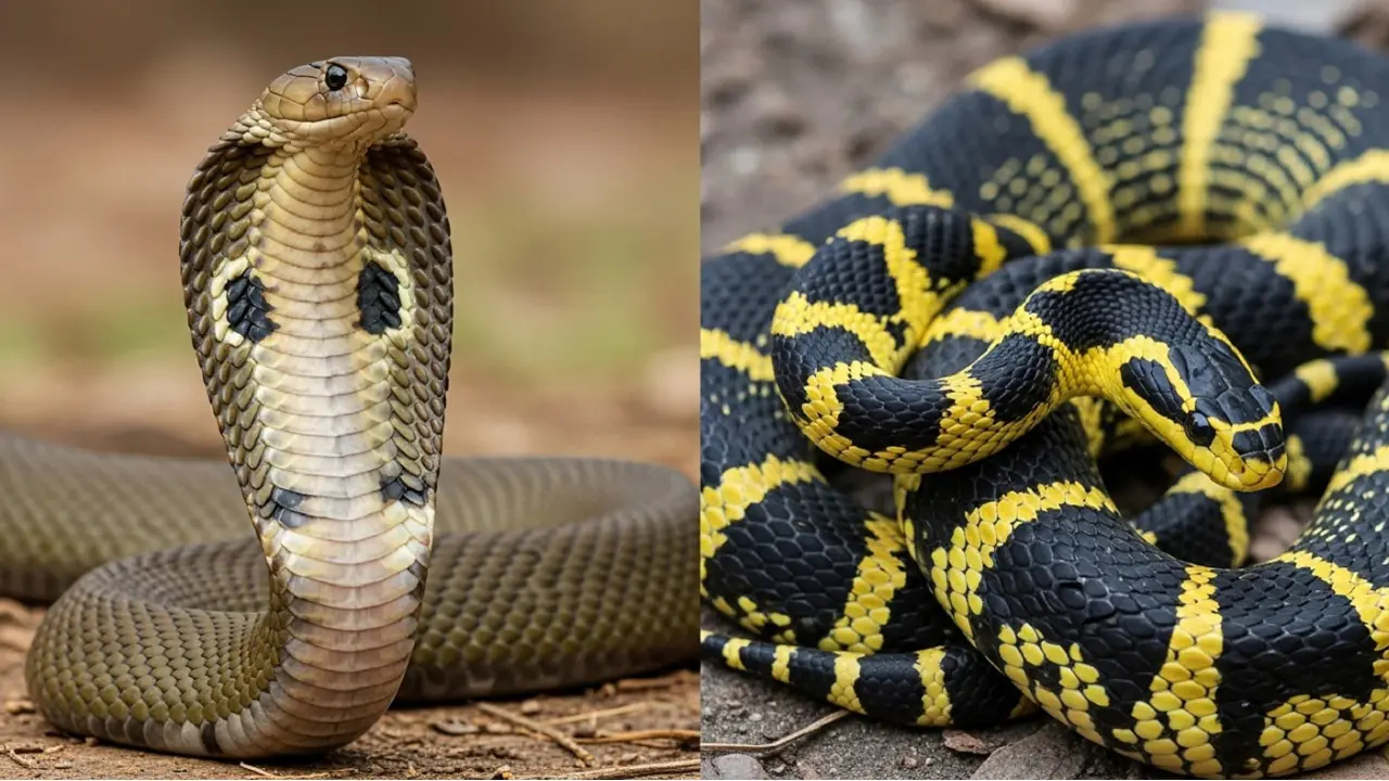 Ilustrasi Ular Cobra dan Weling