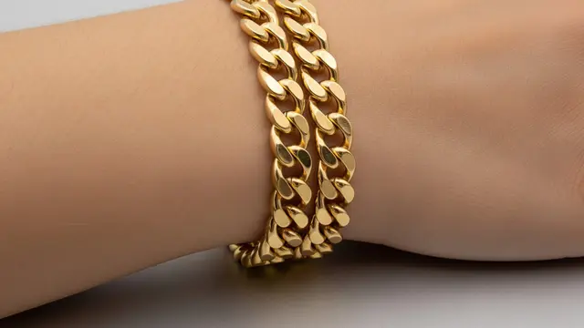 Gelang Rantai Tebal Double Layer