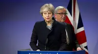 Perdana Menteri Inggris Theresa May berbicara di hadapan Uni Eropa (AP/Virginia Mayo)