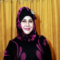 Elvy Sukaesih saat hadir di syukuran hari ulang tahun yang ke-65, kawasan Cawang, Jakarta Timur, Kamis (25/6/2015). (Wimbarsana/Bintang.com)