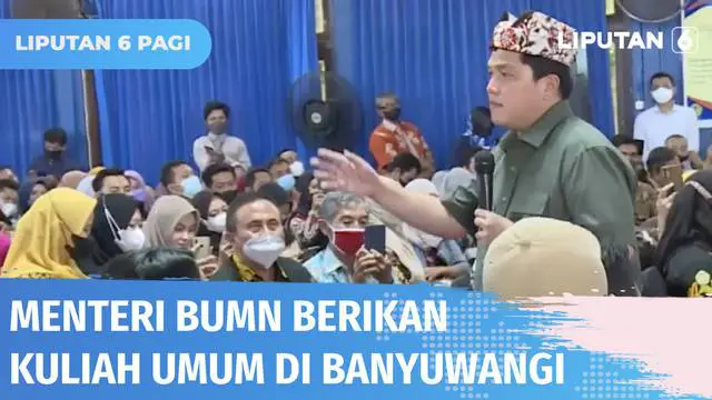 Menteri BUMN, Erick Thohir mendatangi Kampus PGRI Banyuwangi. Didampingi Bupati Banyuwangi, Erick memberikan kuliah umum terkait akselerasi infrastruktur digital nasional. Erick juga membahas perihal tiga strategi besar untuk bangun kedaulatan digita...