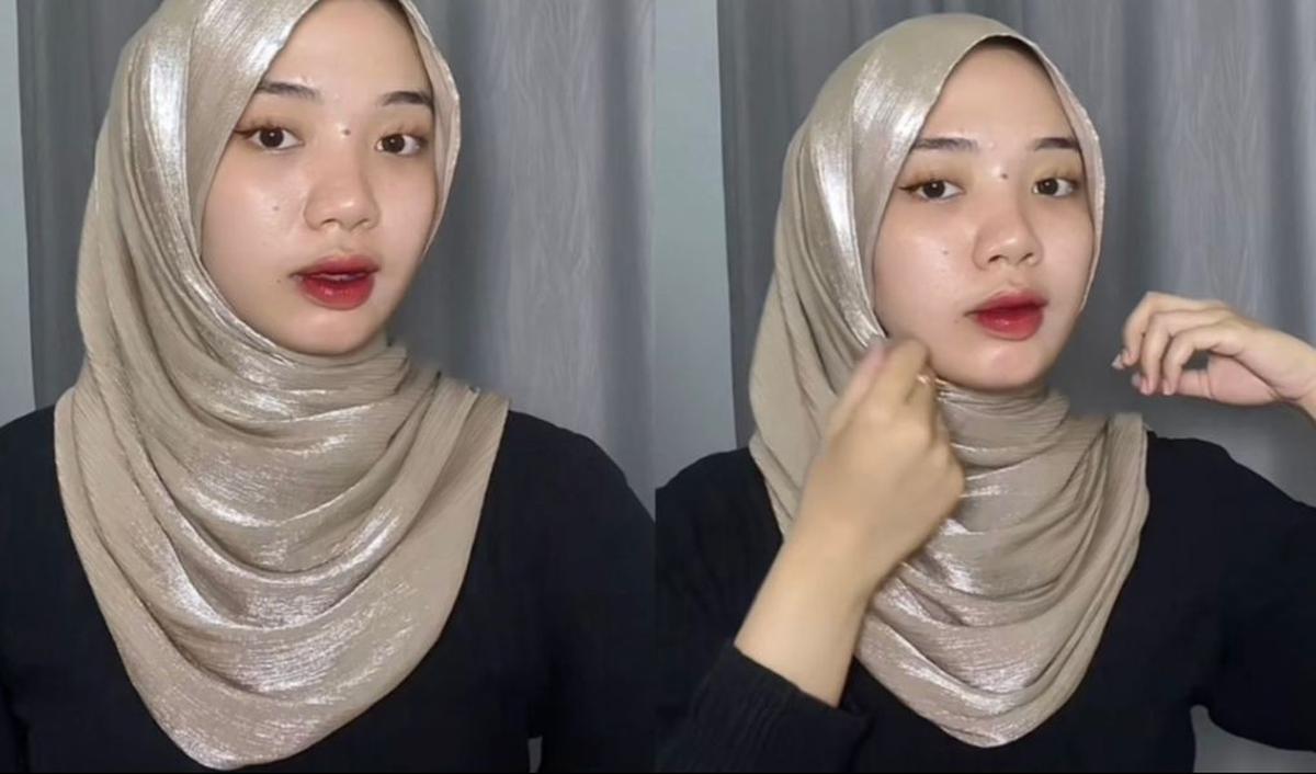 3. Tutorial Pashmina Shimmer Silk<br>