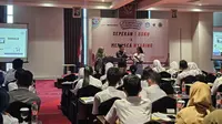 Ratusan siswa di Semarang nampak antusias mengikuti rangkaian kegiatan Gerakan Indonesia Membaca Sepekan 1 Buku yang digelar Perpustakaan Nasional RI, Senin (28/5/2024). (Liputan6.com/ Dok Ist)