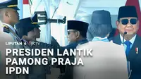 Presiden Prabowo Subianto melantik ribuan lulusan sarjana IPDN tahun 2026 menjadi pamong praja, di Lapangan Parade Kampus IPDN, Kabupaten Sumedang, Jawa Barat.