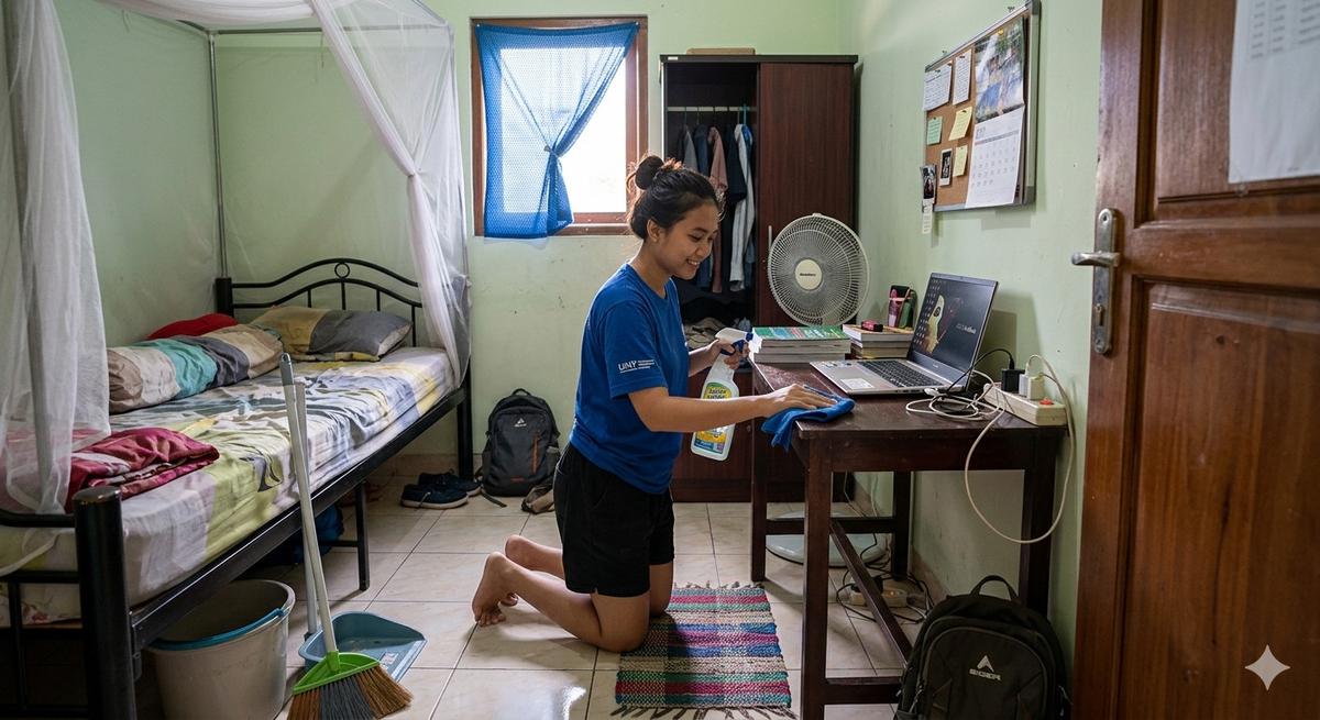Tips Membersihkan Kamar Kos Sebelum Liburan