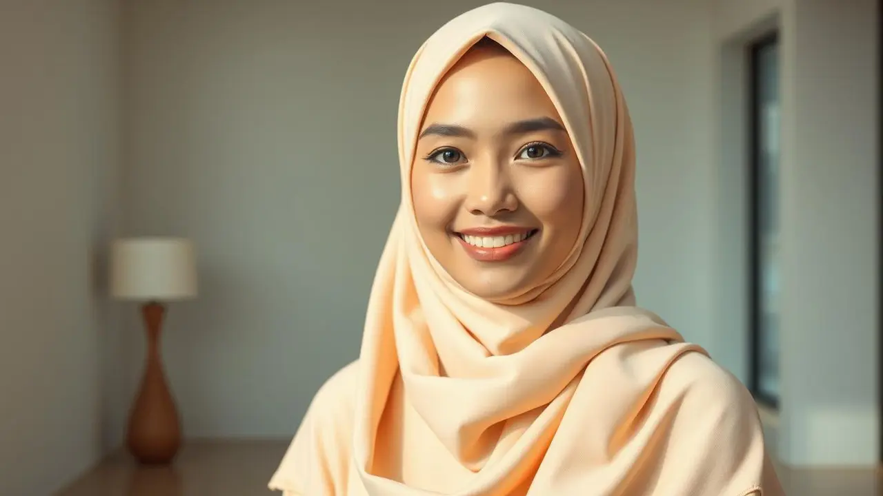 cara pakai jilbab pashmina