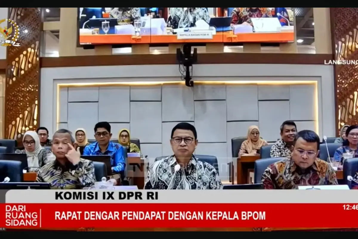 RDP DPR Komisi IX dengan Kepala BPOM, Rabu (3/9/2025). (Foto: tangkapan layar/ Tira S)