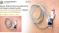 Kabel Charger Selamatkan Polisi dari Tembakan Peluru