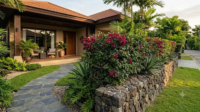 Desain Pagar dengan Tanaman Berduri sebagai Pengaman Alami Rumah