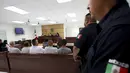 Suasana sidang Enam orang Terpidana kasus penculikan dan pembunuhan 11 perempuan di ruang sidang di Ciudad Juarez, Meksiko (27/7/2015). Pengadilan menjatuhkan vonis 679 tahun penjara kepada lima dari 6 orang tersebut. (REUTERS/Jose Luis Gonzalez)