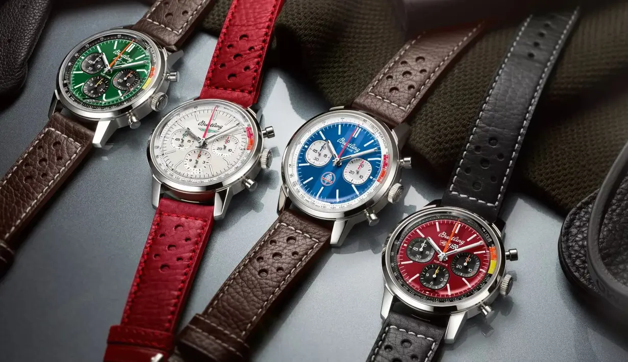 The Top Time mewakili terobosan desain jam tangan tradisional untuk generasi pengejar kebebasan.  Jam ini diperuntukkan bagi para penggemar dan kolektor mobil klasik tahun 60 an. / Foto dok: Breitling.