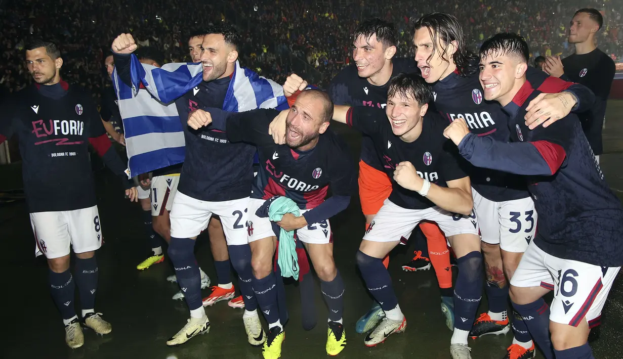Berkat hasil ini, Bologna dan Juventus masih tertahan masing-masing di peringkat tiga dan empat klasemen. Keduanya sama-sama mengoleksi 68 poin dan dipastikan lolos ke Liga Champions. (Michele Nucci/LaPresse via AP)