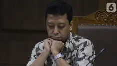 Terdakwa dugaan suap jual-beli jabatan di lingkungan Kemenag, M Romahurmuziy saat menjalani sidang lanjutan di Pengadilan Tipikor, Jakarta, Rabu (16/10/2019). Sidang mendengar keterangan saksi-saksi. (Liputan6.com/Helmi Fithriansyah)