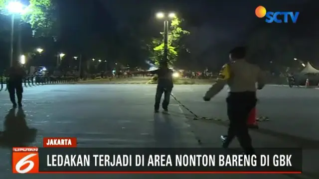 Menyusul terjadinya ledakan, sebagian peserta nobar debat di areal Parkir Timur Senayan memilih pulang lebih awal.