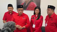 Sekjen PDIP Hasto Kristiyanto menepis bahwa bakal capres Ganjar Pranowo memainkan politik identitas dengan muncul di tayangan azan. (Liputan6.com/ Ady Anugrahadi)