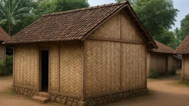 Rumah Anyaman Bambu Khas Jawa