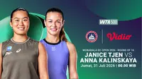 Janice Tjen Siap Beri Kejutan Saat Hadapi Anna Kalinskaya di WTA 500: Mubadala DC Open di Vidio