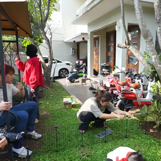 Potret Taman Rumah Lesti Kejora yang Minimalis