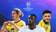 Liga Champions - Marcel Sabitzer, Ousmane Dembele, Jadon Sancho (Bola.com/Adreanus Titus)