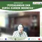 Kepala Eksekutif Pengawas Pasar Modal, Keuangan Derivatif, dan Bursa Karbon OJK, Inarno Djajadi saat webinar Perdagangan dan Bursa Karbon Indonesia, Selasa (23/7/2024). (Foto: tangkapan layar/Tira Santia)