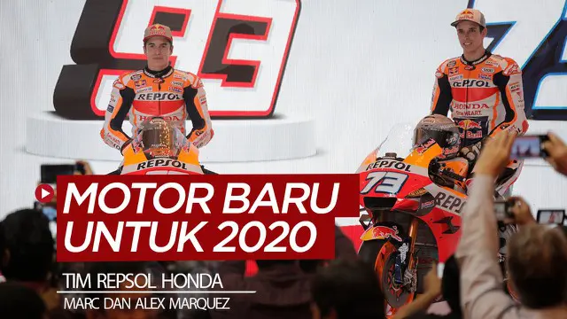 Berita video tim Repsol Honda meluncurkan motor baru untuk MotoGP 2020 yang akan dikendarai Marc dan Alex Marquez pada Selasa (4/2/2020).