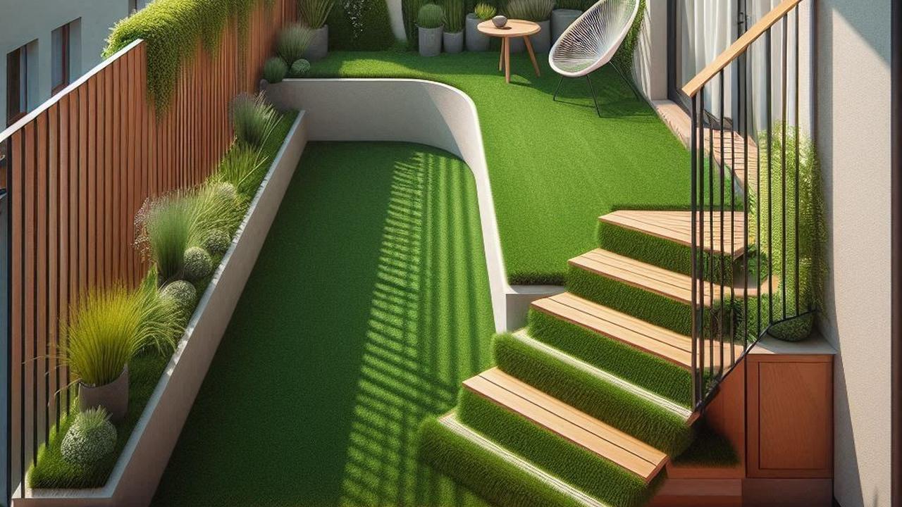 Desain Taman Rumput Sintetis