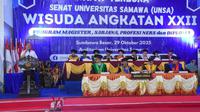 Gubernur NTB Lalu Muhamad Iqbal saat Rapat Terbuka Senat Universitas Samawa (Unsa) dalam rangka Wisuda Angkatan XXII Program Magister, Sarjana, Profesi Ners dan Diploma (Istimewa)