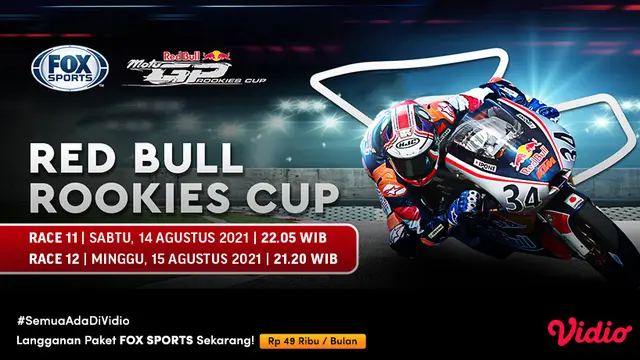 Link Live Streaming Red Bull Rookies Cup Seri Austria di Vidio Malam Ini