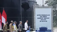 Presiden Joko Widodo meresmikan Instalasi Pengelolaan Air Limbah (IPAL) Sistem Pengelolaan Air Limbah Domestik Terpusat (SPALDT) Sei Selayur Palembang Sumsel (Dok. Humas Kominfo Palembang / Nefri Inge)