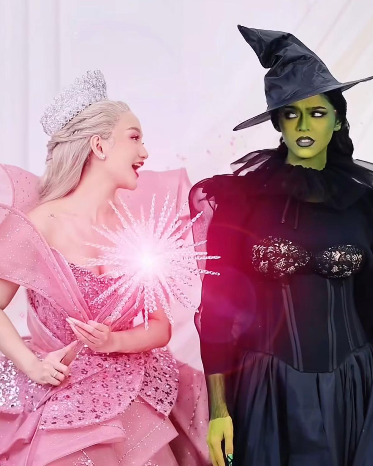 7 Potret Nanda Arsyinta dan Jharna Bhagwani Hidupkan Glinda dan Elphaba dengan Sentuhan Nusantara