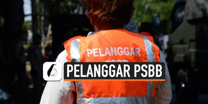 VIDEO: Petugas Berikan Sanksi Pelanggar PSBB di Pasar Gembrong