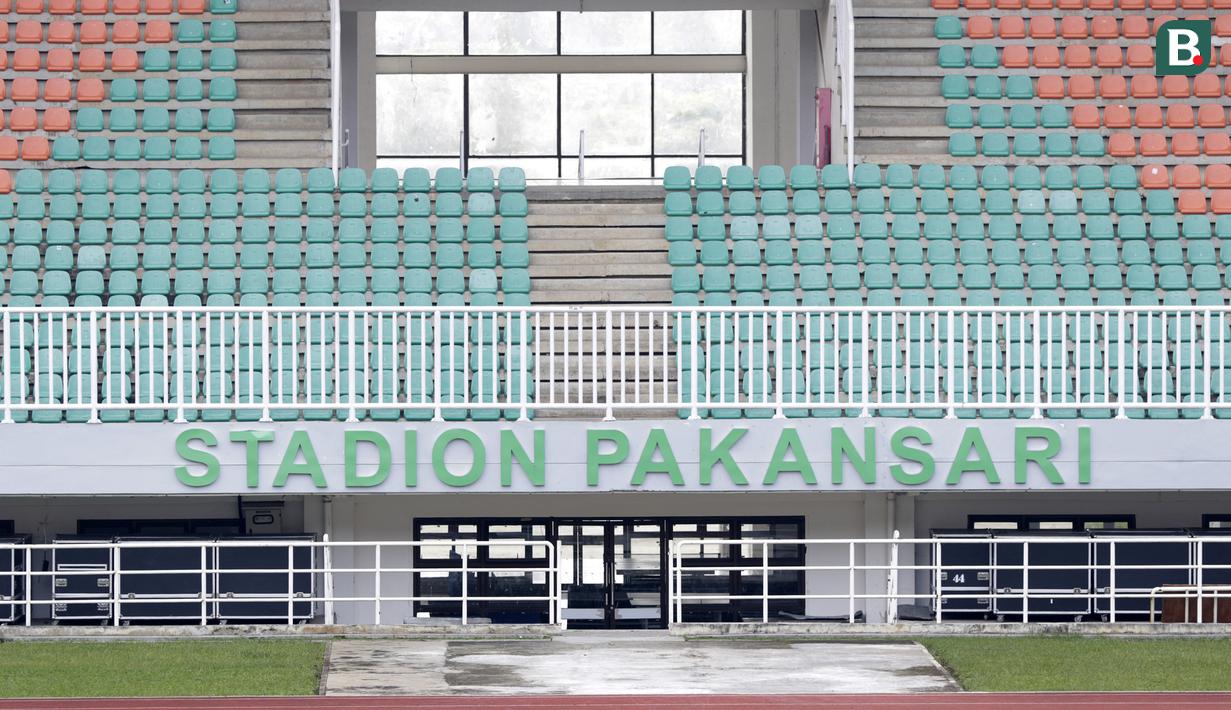 Suasana Stadion Pakansari, Bogor, Selasa (3/3/2020). Stadion tersebut merupakan salah satu kandidat veneu untuk piala dunia U-20 pada 2021. (Bola.com/M Iqbal Ichsan)