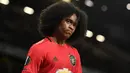 Tahith Chong yang dipromosikan ke tim utama Manchester United pada awal musim 2019/2020 setelah menghuni akademi sejak 2016/2017 usai didatangkan dari Feyenoord U-17 akhirnya dilepas permanen ke Birmingham City pada awal musim 2022/2023 dengan nilai transfer 1,75 juta euro. Total ia hanya bermain dalam 16 laga bersama MU dan sempat dipinjamkan ke Werder Bremen, Club Brugge dan Birmingham City. (AFP/Oli Scarff)