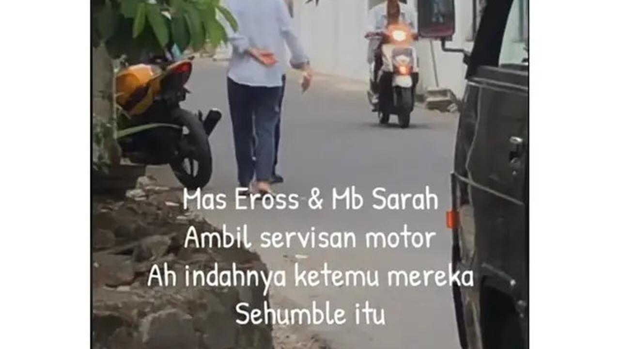 Viral Kesederhanaan Eross Candra SO7 dan Istri Jalan Kaki Ambil Servisan Motor, Ini 6 Momennya
