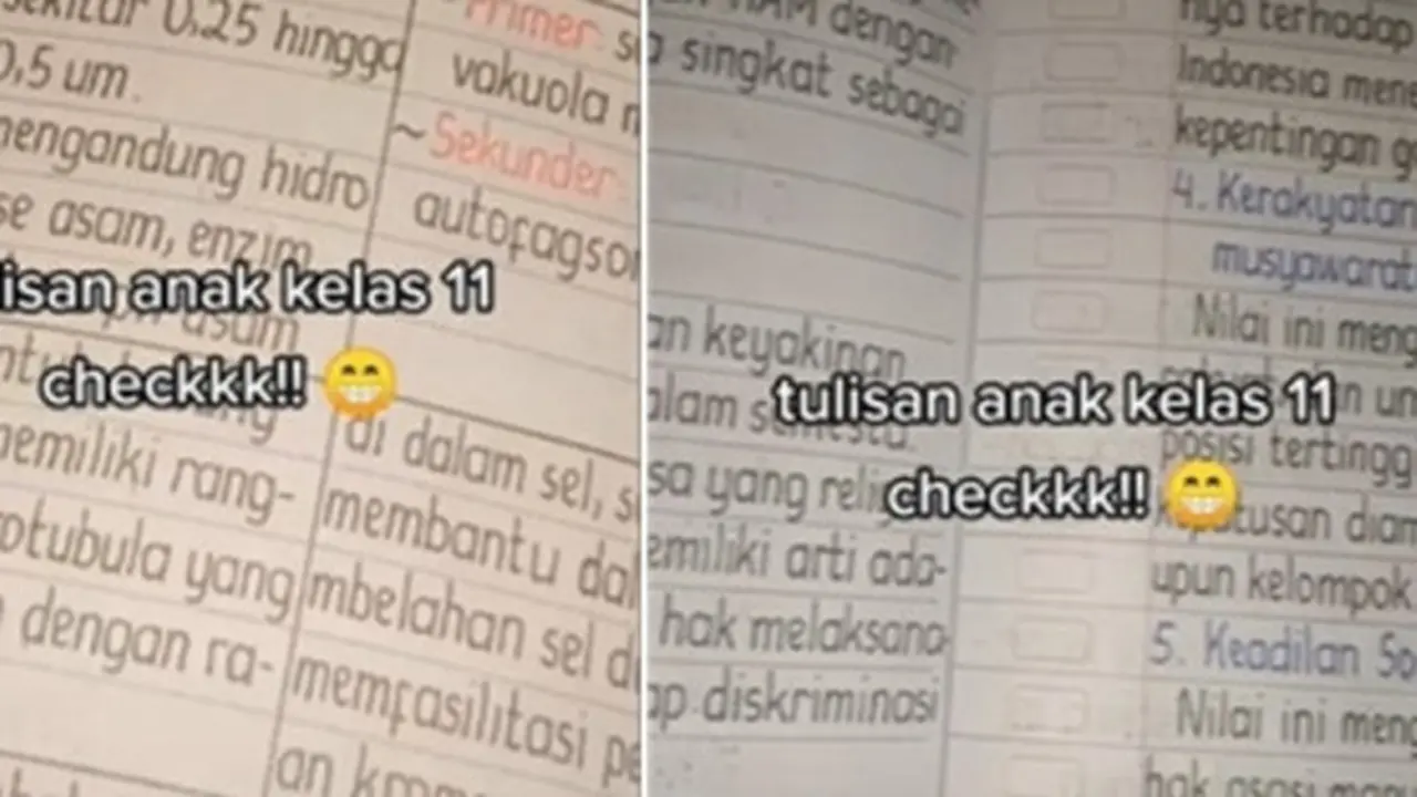 Viral Tulisan Siswa SMA Ini Rapi Bak Ketikan Komputer, Bikin Melongo