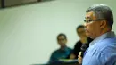 Mantan Ketua Mahkamah Konstitusi Akil Mochtar menyimak penjelasan dalam persidangan yang digelar di Pengadilan Tipikor, Jakarta (Liputan6.com/Miftahul Hayat)