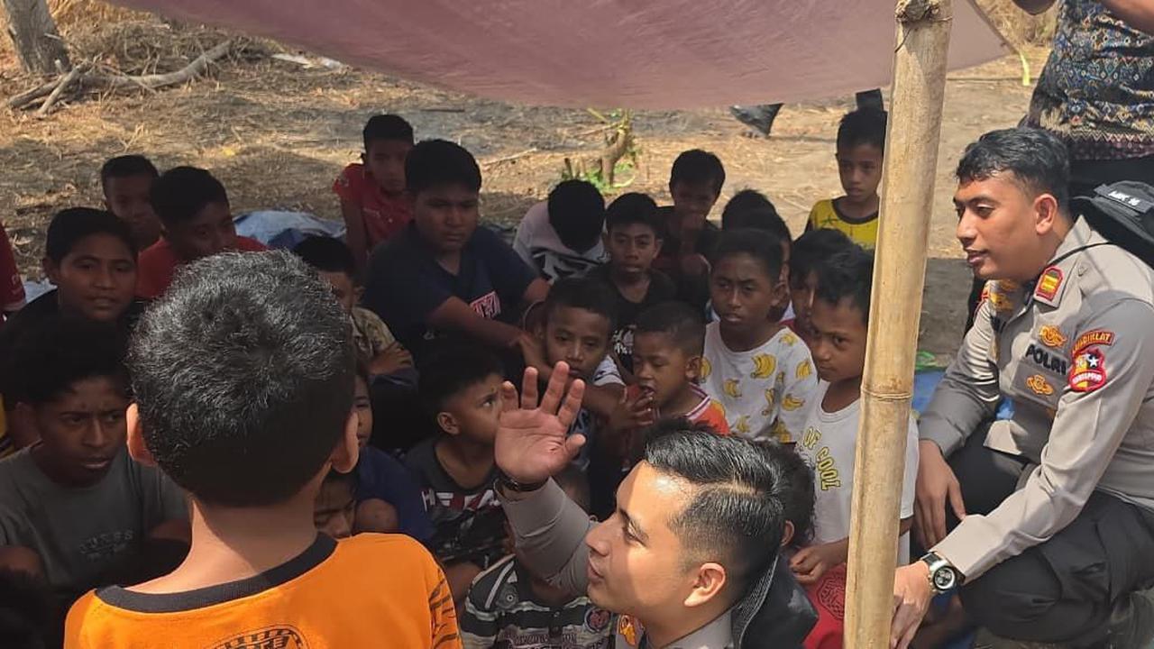 Mahasiswa S2 STIK Lemdiklat Polri angkatan 16 gelar baksos untuk korban gempa NTT. (Istimewa).