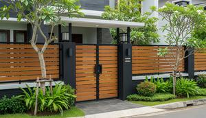 Model Pagar Rumah Rendah dengan Efek Visual Tinggi (Sumber: gemini.com)