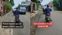 Aksi Wanita saat Berkendara. (Sumber: TikTok/ @Papa Gaul)