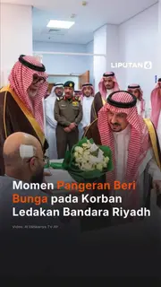 Momen Pangeran Beri Bunga pada Korban Ledakan Bandara Riyadh