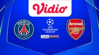 Temukan link live stream big match Liga Champions: PSG vs Arsenal babak semifinal di Vidio. Tonton dan dukung tim kalian di Liga Champions 2024/25 pada babak semifinal di pekan ini hanya di layanan OTT Vidio. (sum. doc. vidio.com)