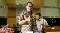 Kepala BNN Budi Waseso usai mengikuti Rapat Dengar Pendapat (RDP) dengan Komisi III DPR di Jakarta, Senin (7/9/2015). RDP yang membahas Rencana Kerja dan Anggaran dihadiri BNN, KPK, dan PPATK. (Liputan6.com/Johan Tallo)