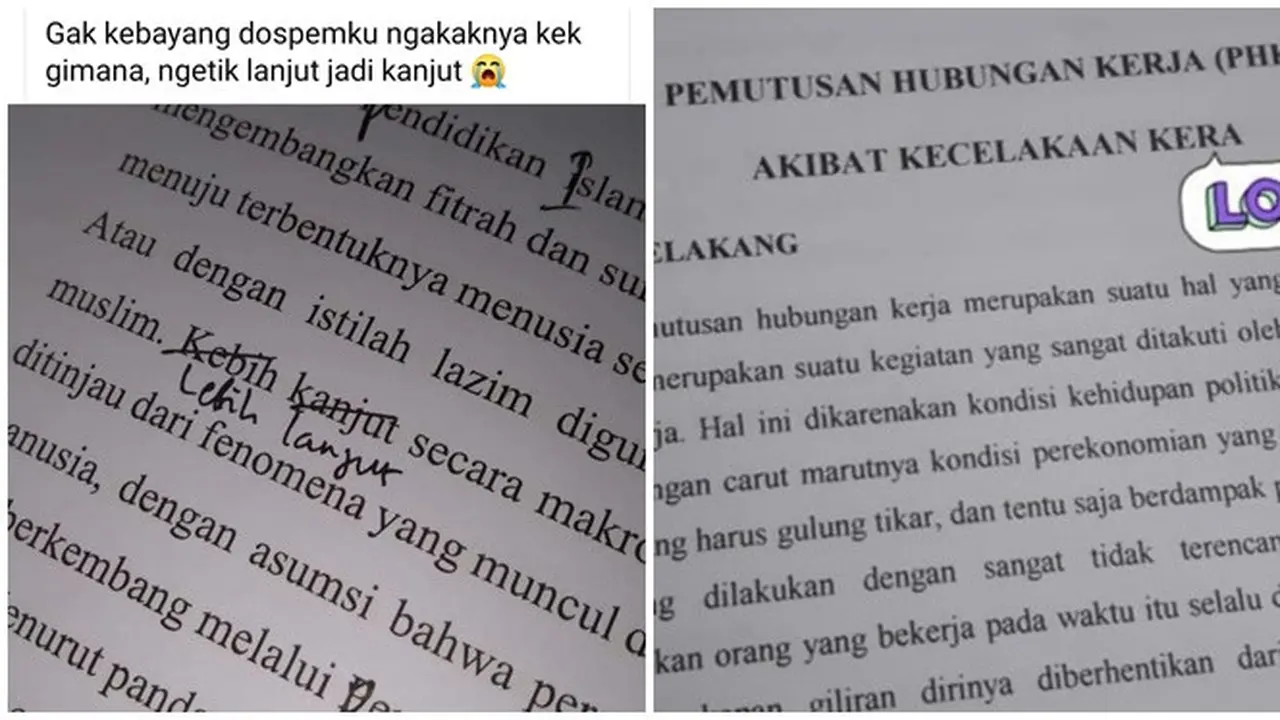 6 Potret Typo di Skripsi Ini Maknanya Jadi Kocak, Dosen Pembimbing Salah Fokus